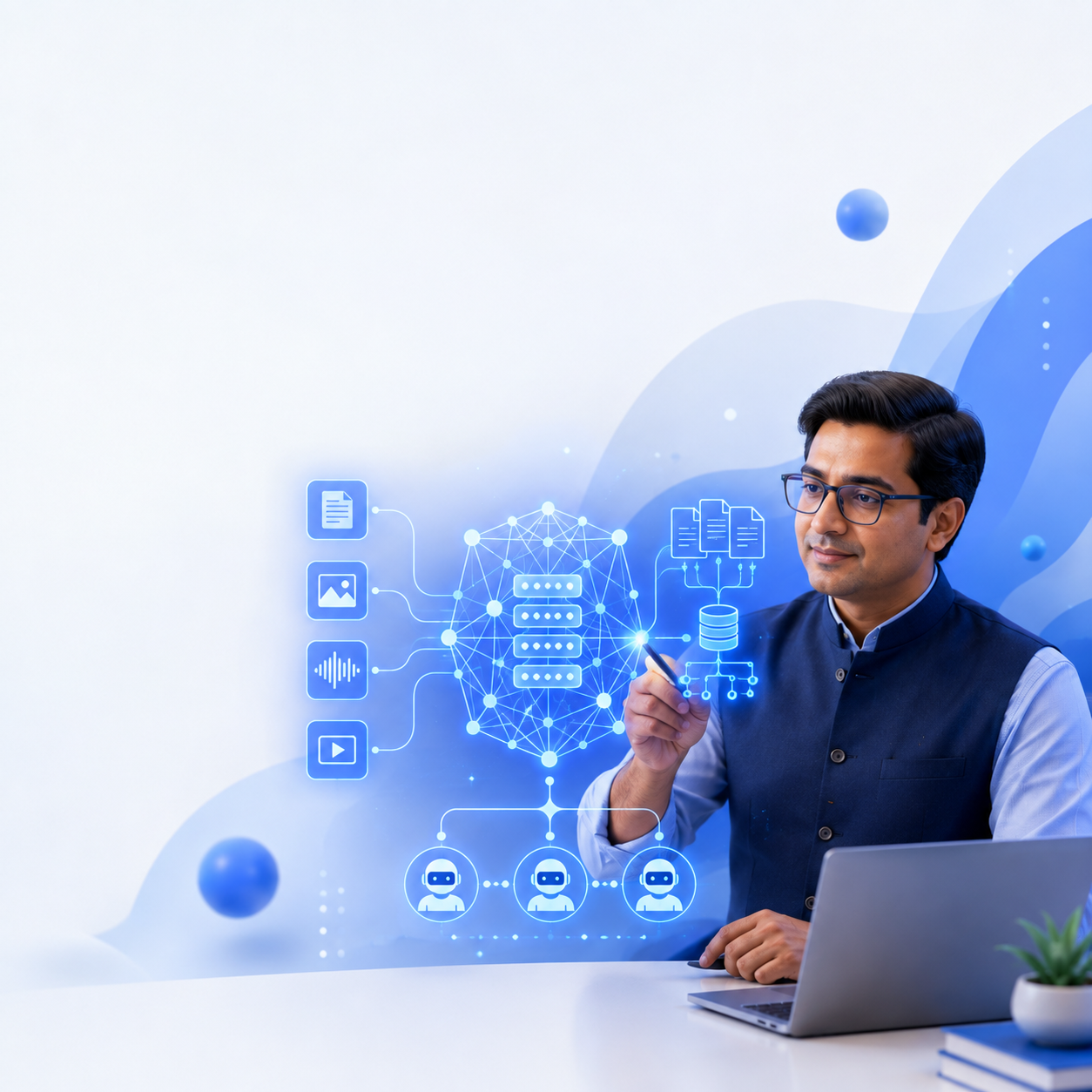 AI Sankalp Faculty Development Programme: faculty mentor exploring modern AI system architectures