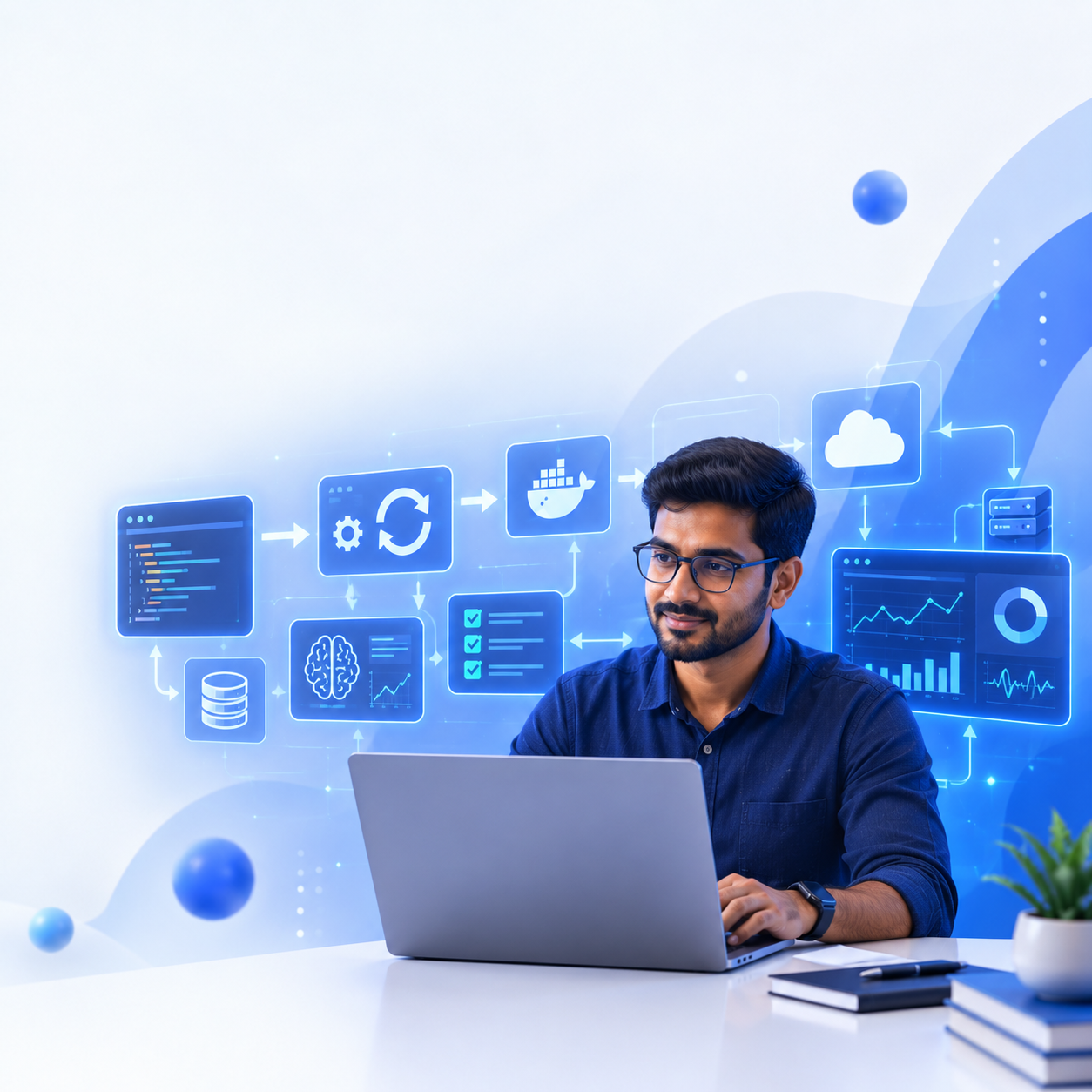 AI Sankalp Faculty Development Programme: faculty researcher evaluating AI systems and experimental results