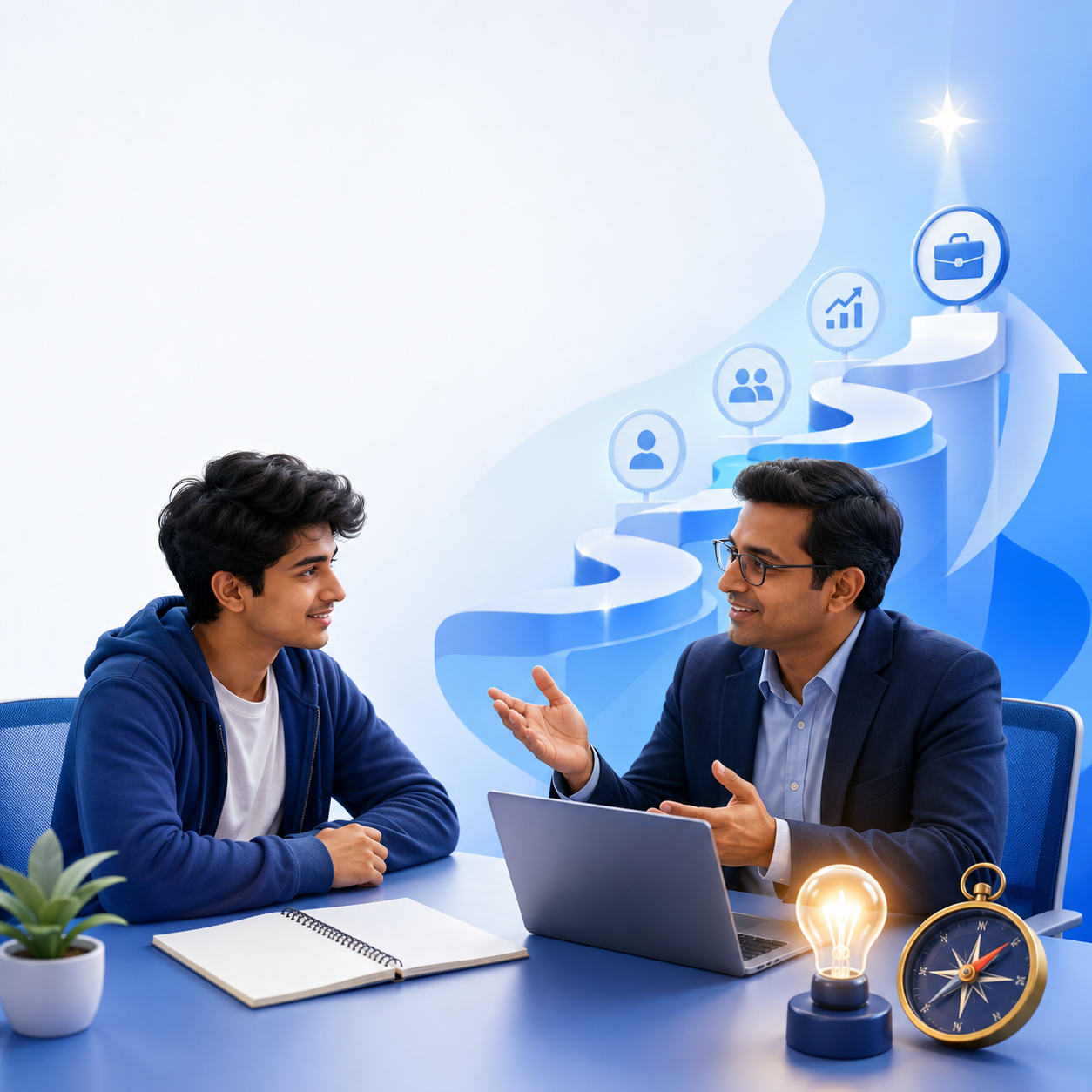 AI Sankalp Student: technology mentor providing career guidance to a student